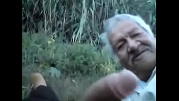 Grandpa Outdoor With A Boy