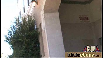 Ebony Girlfriend Takes Huge Loads Of Cum On Her Face 5 - interracial, blowjob, group, cocks, gangbang, oral, bukkake - Video 5555116