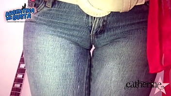 Amazing Round Ass In Tight Jeans. Round Tits _ Cameltoe