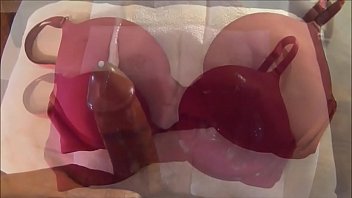 36d Purple Bra Cumshot