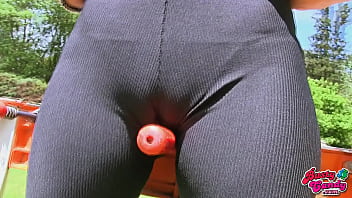 Amazing Ass Busty Blonde Teen In Tight Lycras! Hot Cameltoe!