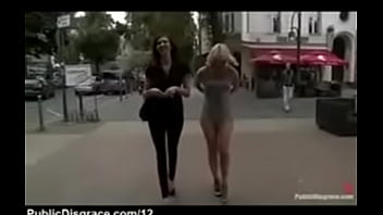 Bound Clothed Babe Shocked In The Streets