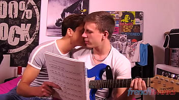 Guitar Teacher Playing With My Twink Ass