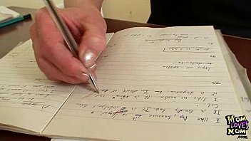 Old Amateur Mom Toying Herself On A School Desk