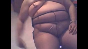 Self Bondage Chubby Tranny Mayala In Pantyhose