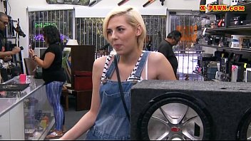 Blonde Babe Sells Subwoofer Speaker And Pounded By Pawn Guy