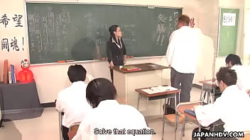 Naughty Teacher Sucking Off Her Stupid Student' Hard Cock