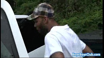 Huge Black Stud Breeding White Gay Muscular Guy 26