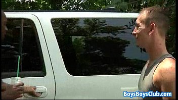 Huge Black Stud Breeding White Gay Muscular Guy 11