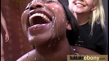 First Time Ebony With A Group Of White Dicks 30 - interracial, blowjob, group, cocks, gangbang, oral, bukkake - Video 5385108