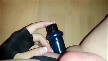 Transsexual Vibrates Her Ass And Cums