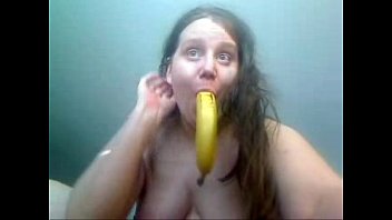 Amateur Girl Playing With Banana