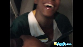 Sexy Black Teen Blow Her Huge Boyfriend' Dick Outdoor