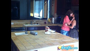 Horny Milf Eats Teen Pussy In The Kitchen