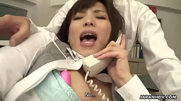 Sasaki The Office Worker Stimulated During Her Business Call