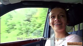 Stranded Teen Screwed In The Backseat