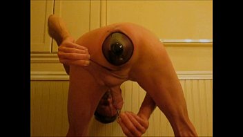 Huge Penis Plug And A Giant Butt Plug Stretching Ass