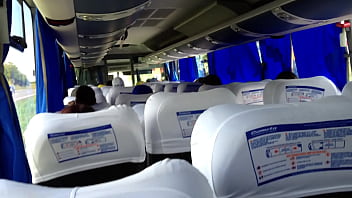 Public Bus Wank - Getting Naked And Coming