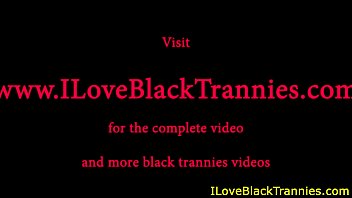 Black Tgirl Cocksucked In Foursome