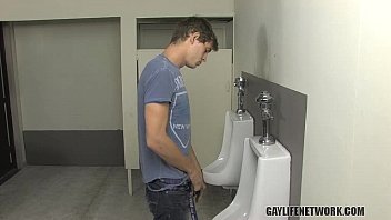 Twink Is Caught Looking At Cock In School Bathroom