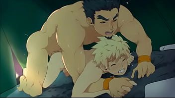 Anime Blonde Boy Having Fun With Older Man