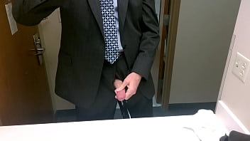 Semi-sober Jerk Off After A Conference