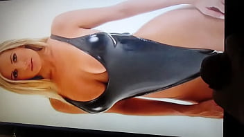 Cumshot On Girl In Leather Swimsuit