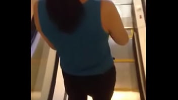 Asian Bitch On The Escalator