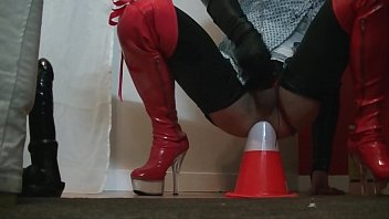 Crossdresser, Lucy Dildo Fucking Ass