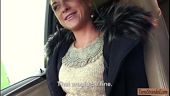 Sexy Blonde Teen Cristin Caitlin Banged Hard In The Car