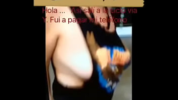 Sin Bra. Exhibicionista Guadalajara Apagando Teléfono