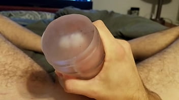 Twink Using Fleshlight Homemade First Time