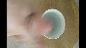 Cumming Inside Glass Of Water