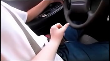 Wife Teaches Teen To Drive While Playing With His Dick _ Make Him Cum Huge