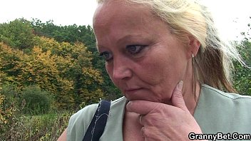 Old Granny Is Picked Up And Pussy Fucked
