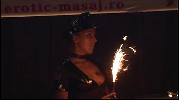 Naughty Stripper Posing On Bike