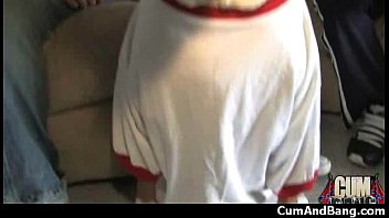 Black Girl Sucks Many White Cocks In Redneck Group 16 - interracial, blowjob, group, ebony, oral - Video 5015106