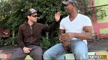 Horny Black Guy Sucking Friends Cock