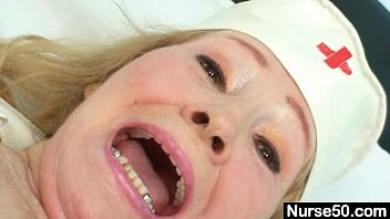 Kinky Grandma Wears Pump Boots And Toys Herself