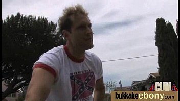 Ebony In A Huge Bukkake 20 - interracial, blowjob, group, cocks, gangbang, oral, bukkake - Video 5073514