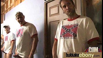 Amazing Ir Group Sex Action With Stunning Ebony 9 - interracial, blowjob, group, cocks, gangbang, oral, bukkake - Video 4958833