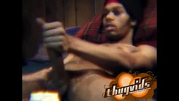 Black Dude Stroking His Cock