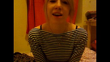 Blonde Slut Strips For Boyfriend