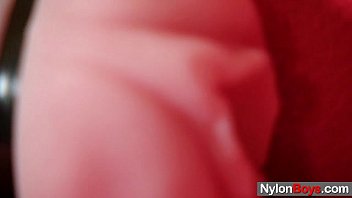 Hot Stud Alex Jerking Off His Big Cock While Wearing Pantyhose