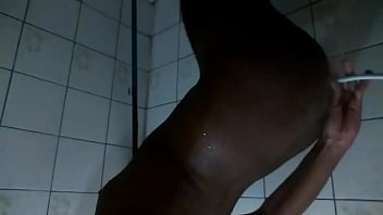 Guy Cleaning Ass On Shower