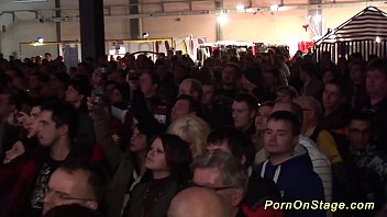 Crazy Lesbian Sex Show On Public Stage