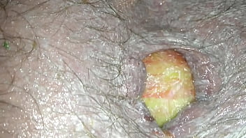 Ass Stretching With 4 Apple Inside