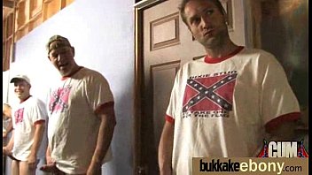 Ebony Babe Sucks Too Many White Cocks 7 - interracial, blowjob, group, cocks, gangbang, oral, bukkake - Video 5076403