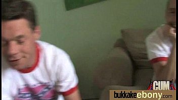 First Time Ebony With A Group Of White Dicks - interracial, blowjob, group, cocks, gangbang, oral, bukkake - Video 5028382