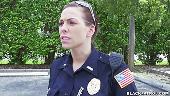 Female Cops Pull Over Black Suspect And Suck His Cock